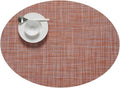 Chilewich Mini Basketweave Placemats, Woven Oval Placemats Set of 4 | Reusable by Chilewich