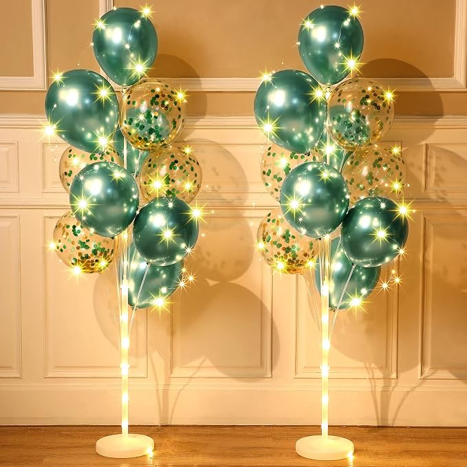 Wettarn 2 Sets Floor Balloon Column Stand Kit by Wettarn
