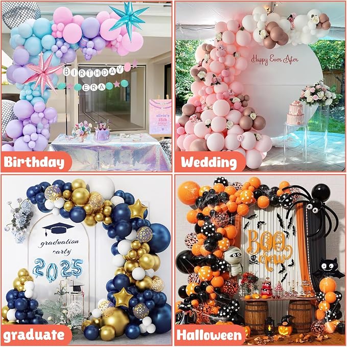 AerWo Balloon Arch Kit 8.2FT & 6FT, Free Bending Top Half Balloon Arch Stand - Image 6