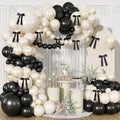 HILAVO Black and Sand White Balloon Arch Kit 105 Pcs Bow Balloon Garland by HILAVO