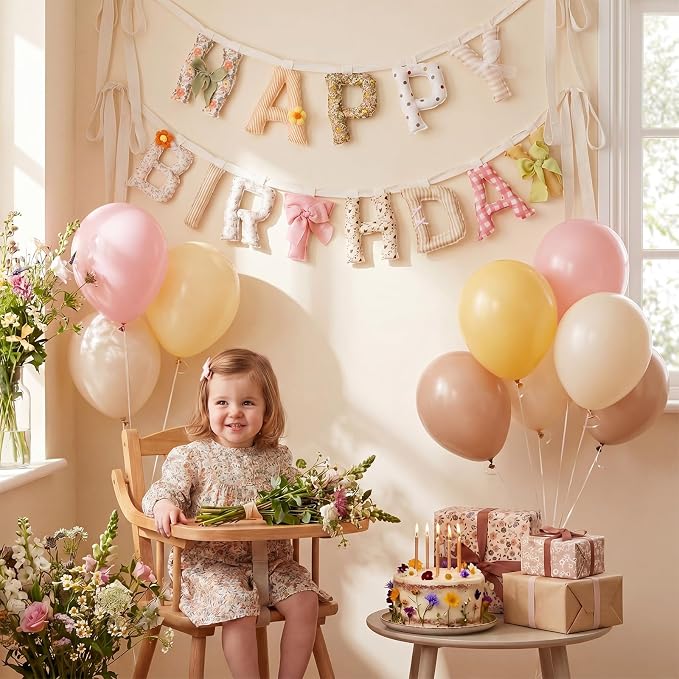 Pre-strung Happy Birthday Banner Sign Reusable Felt Happy Birthday Garland - Image 6