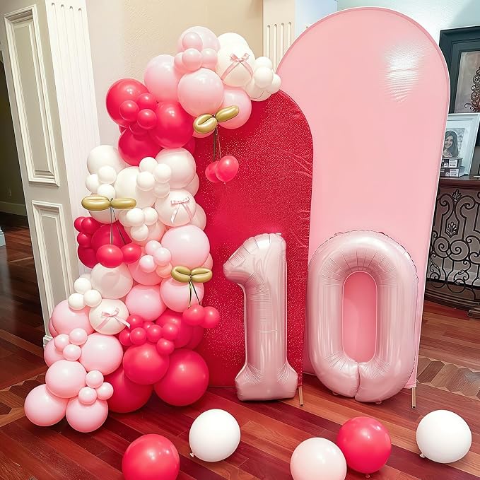 Foil 19 Balloon, Dusty Light Blush Pink Big Number 19 Balloons - Image 4