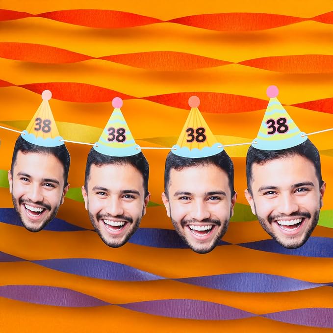 Custom Photo & Age Party Time Birthday Party Decor - Image 2