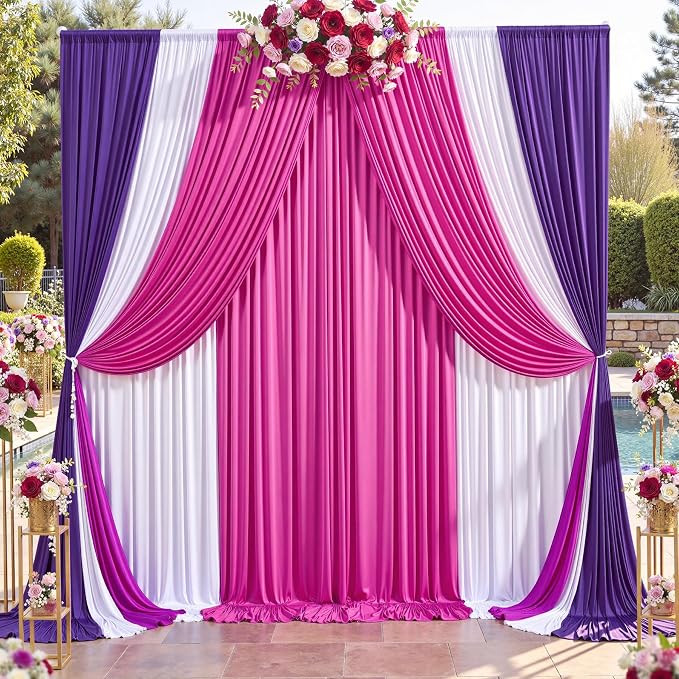 10ft×12ft Deep Purple Backdrop Curtains - Image 4