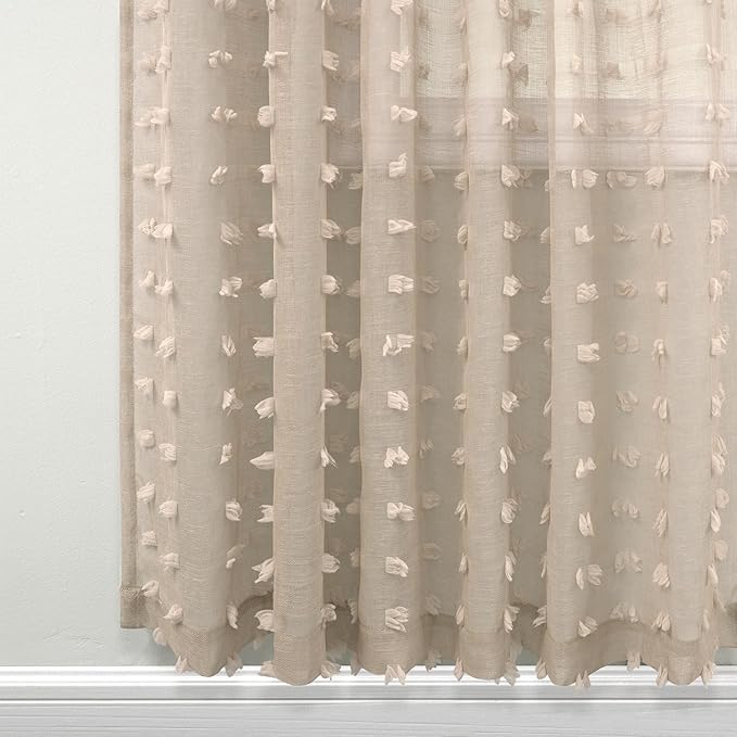 KOUFALL Cute Sheer Curtains 63 Inch Length - Image 6