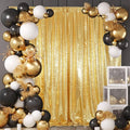 Juya Delight Gold Sequin Backdrop Curtain, 6FTx6FT NO See-Through Glitter Photo by JuyaDelight