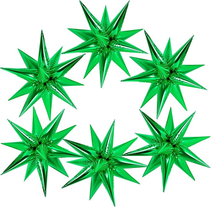 72 Pcs Star Balloons Foil Explosion Balloons Magic 12 Point Star Cone Balloon by Unknown