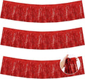 BEISHIDA Laser Red Fringe Garland Banner 30ft Wall Tinsel Foil Streamers | 3Pack by Beishida