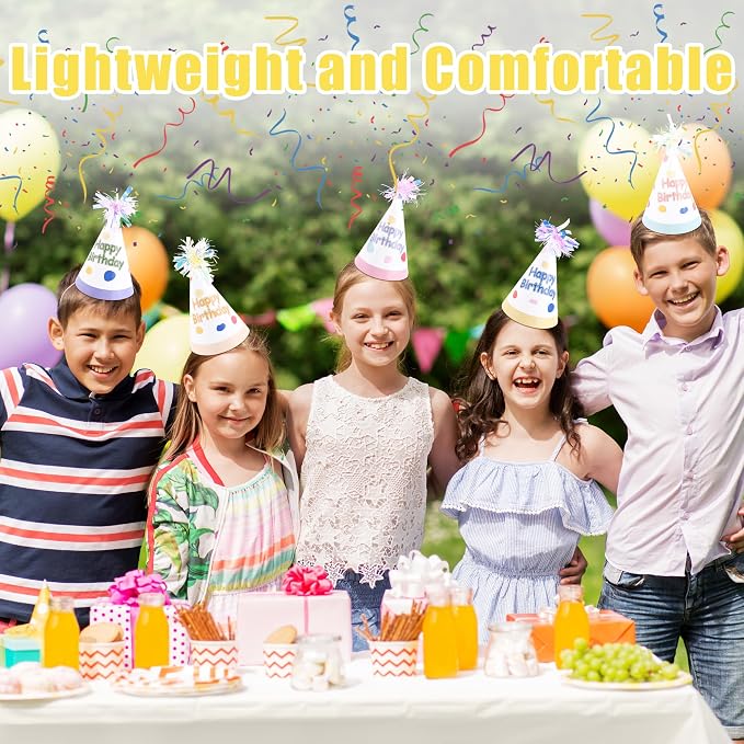 CANREVEL 12 PCS Party Hats for Adults and Kids, Party Headwear | Birthday - Image 2