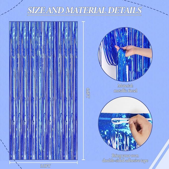 DECOCKRAT 2 Pack Foil Fringe Backdrop - Image 3