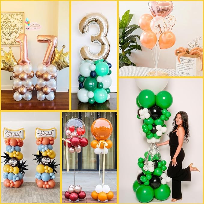 Balloon Column Kit Set of 2, 2 Set Balloon Table Stands, 6.56 Ft Reusable Metal - Image 4