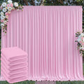 30 ft x 10 ft Wrinkle Free Baby Pink Backdrop Curtain by Outpain