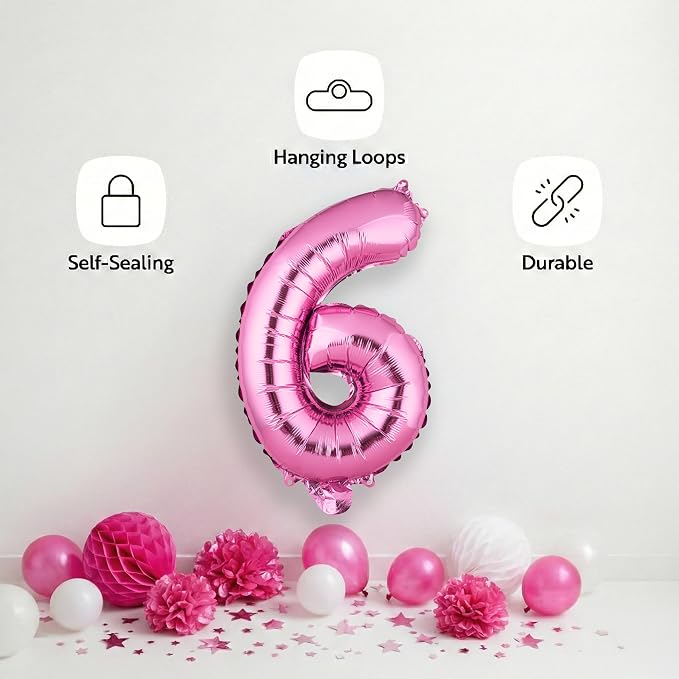 Restaurantware-Balloonify 16 Inch Number Balloon, 1 Digital Party Balloon - Image 4