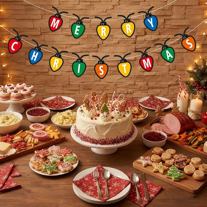 Kosiz 116 Pcs DIY Letter Custom Banner Customizable Banner Kit Merry Christmas - Image 6