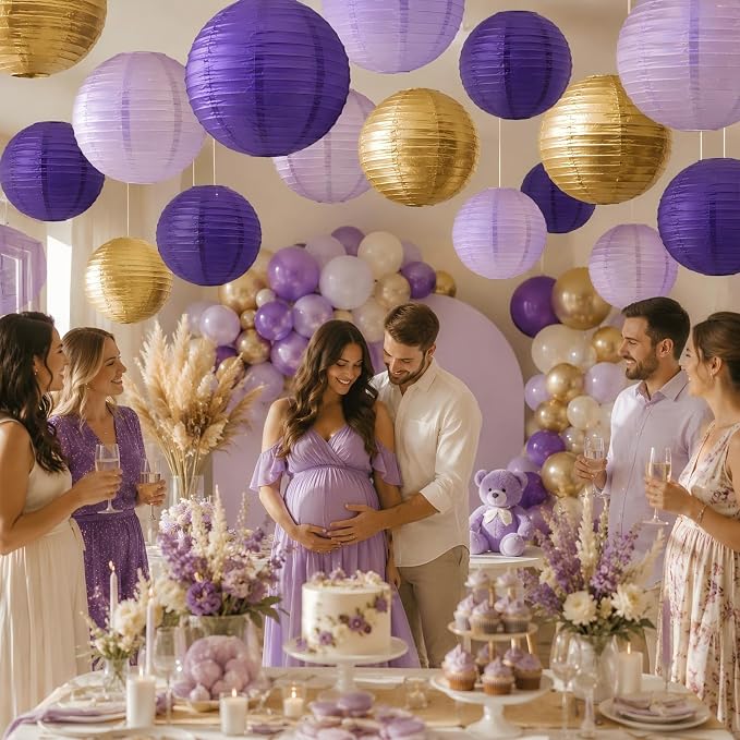 Paper Lanterns Decorative, Round Hanging Lanterns Party Supplies - Image 6