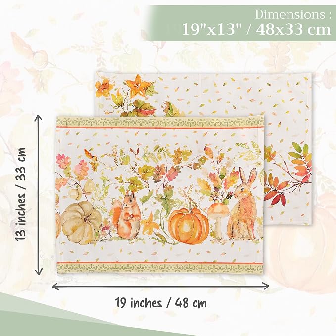 Maison d' Hermine Placemats Set of 4 Reusable 100% Cotton | Cloth Place Mats - Image 4