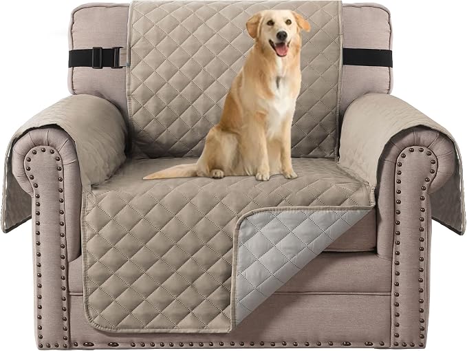 H.VERSAILTEX Reversible Quilted Chair Cover Washable Couch Covers by HVERSAILTEX