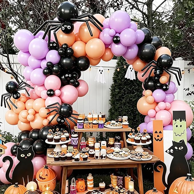 Halloween Balloon Arch Kit for Halloween Theme Party Decorations | Pink Peach - Image 3