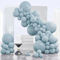 PartyWoo Dusty Blue Balloons 120pcs Light Blue Aqua Boho Color | 18 12 10 5 by PartyWoo