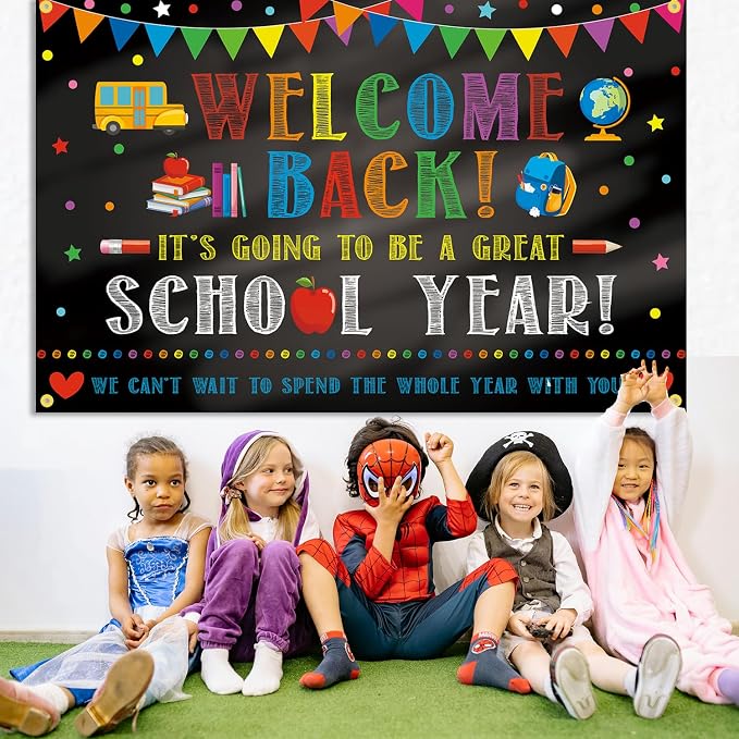 Colorful Welcome Back It’s Going to be a Great School Year Backdrop Banner | 71 - Image 5