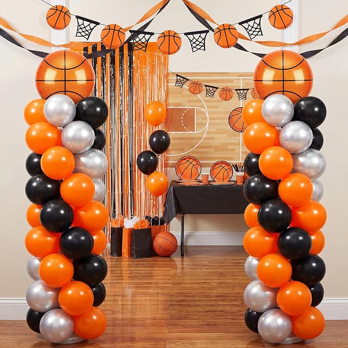 Yalikop 2 Sets Basketball Party Balloon Column Stand Kit - Image 6