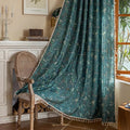 Floral Rod Pocket Semi Sheer Living Room 2 Panel Curtains 96 Inches Long | by ENJOYBRIDAL