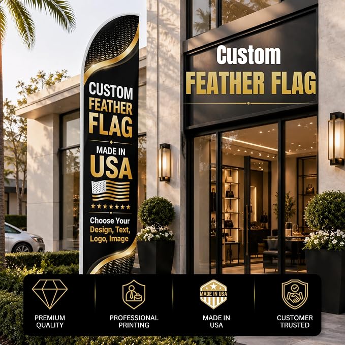 Custom Feather Flag by BCB Print, Personalized Swooper Flag - Image 2