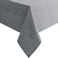 Hiasan Faux Linen Rectangle Tablecloth - Wrinkle and Stain Resistant Washable Table Cloth for Kitchen Dining Room Holiday Table Cover for Dinner, Grey, 60 x 140 Inch