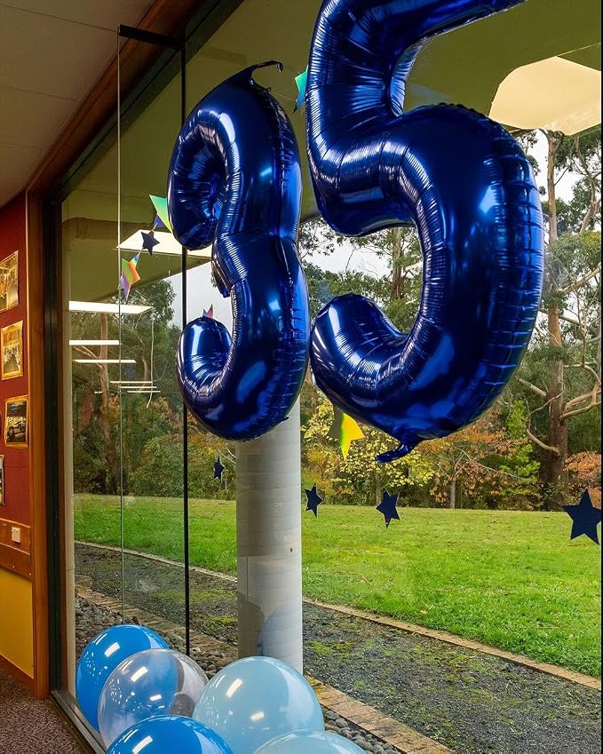 NightBlue Number 3 Balloon 40 Inch, 3rd Birthday Decorations Men Women | Foil - Image 3