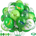 Dinosaur Balloons, 12 Inch Dark Fruit Light Green White Dinosaur Printed Latex by Saxuxu