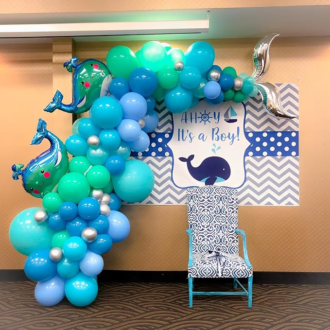 Voircoloria 110pcs Teal Turquoise Latex Party Balloons, 12inch | - Image 6