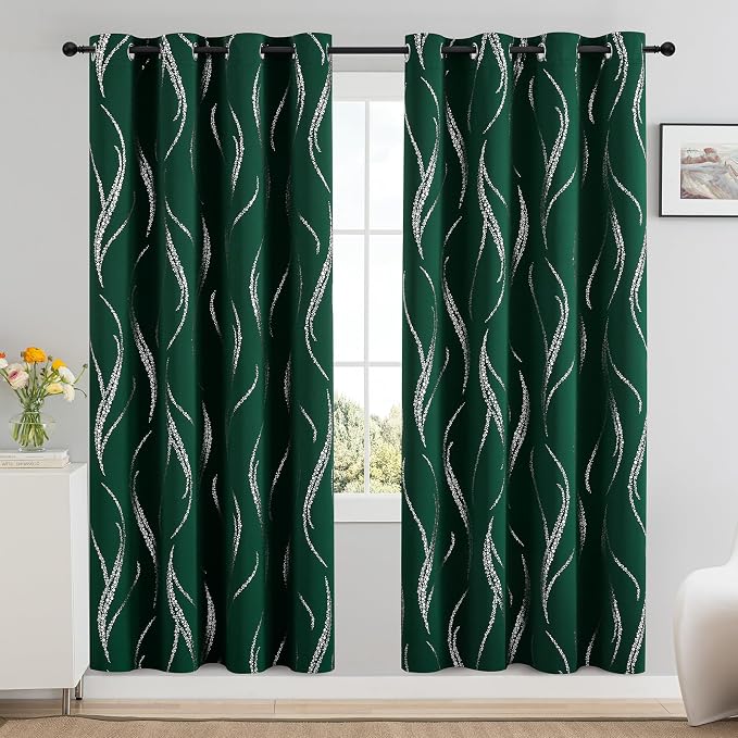 Yakamok Emerald Green Blackout Curtains - Image 2