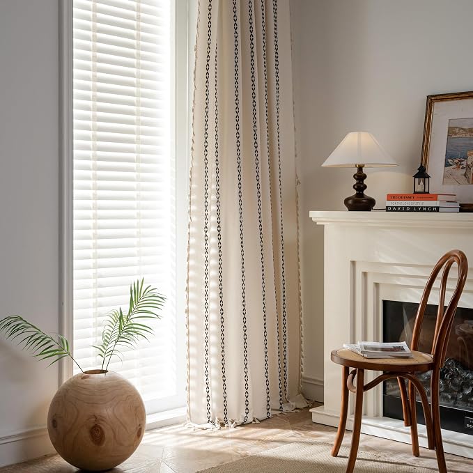 Sutuo Home Boho Curtains for Bedroom Living Room 90 Inches Long, Light - Image 2