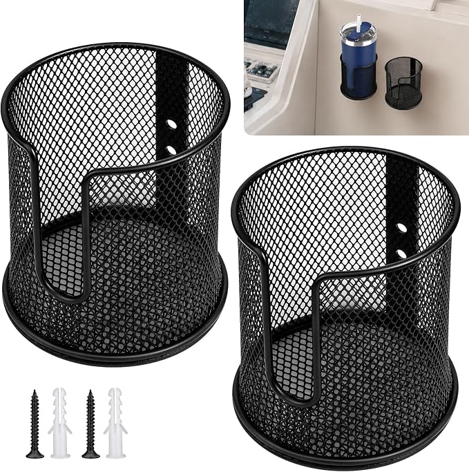 Linkstyle 3PCS Boat Storage Mesh Bag, Self Adhesive Marine Caddy Organizer by Linkstyle