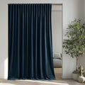 Navy Blue Velvet Curtains 84 inches Long Extra Wide Soft Room Darkening Noise by StangH