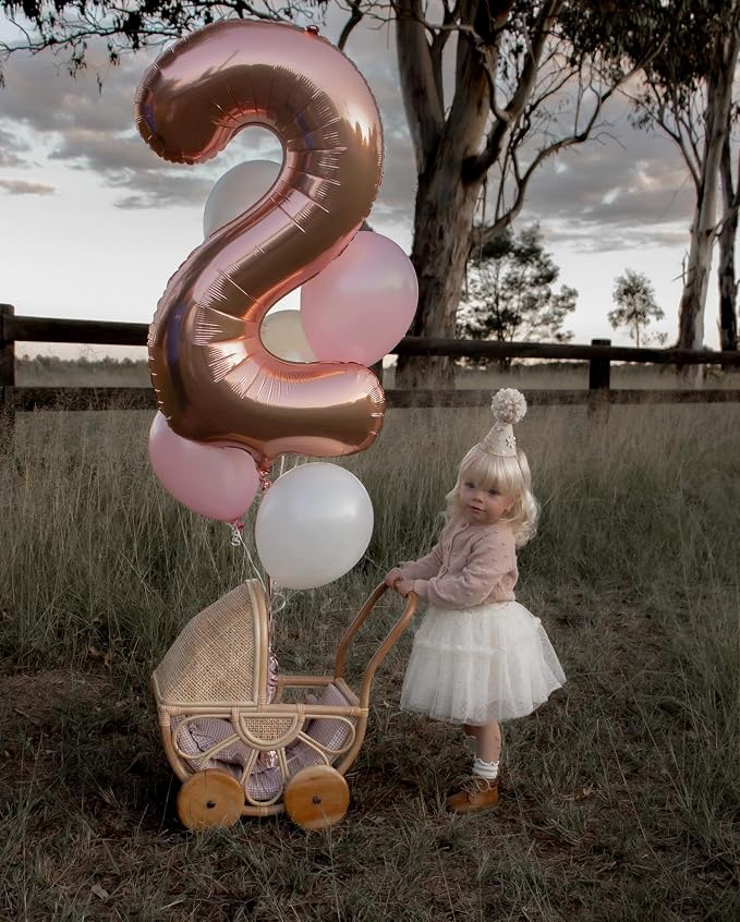 40 In Rose Gold Number 4 Balloon, 4th Birthday Party Decorations - Image 2