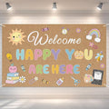 Tudomro Kraft Pastel Banner Back to School Backdrop Decor 73 x 43 Inch Kraft by Tudomro