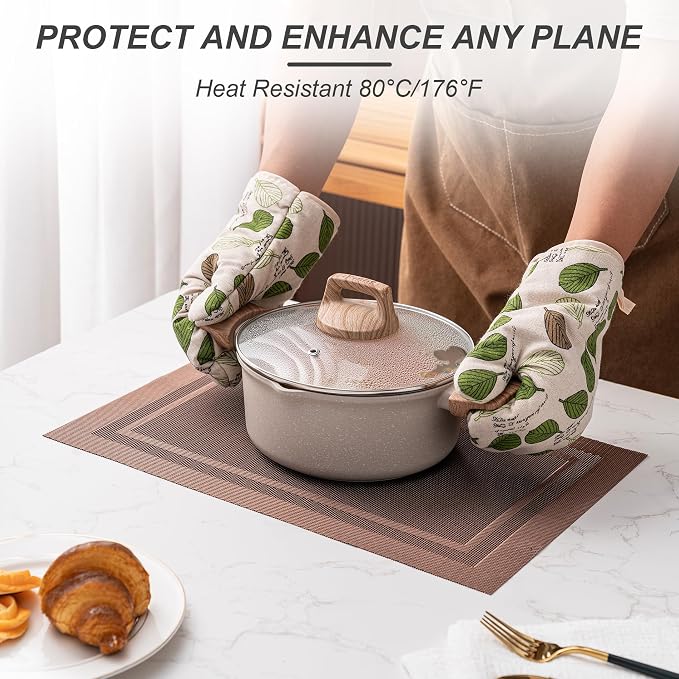 Placemats Set of 4 Washable Indoor | Outdoor Vinyl Place Mats - Image 4