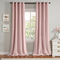 MIULEE Velvet Curtains Light Pink 52 x 84 Inch Length Set of 2 | Grommet Drapes by MIULEE