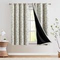 jinchan Sage Green Blackout Curtains 72 Inch Damask Grommet 2 Panels | Room by JINCHAN
