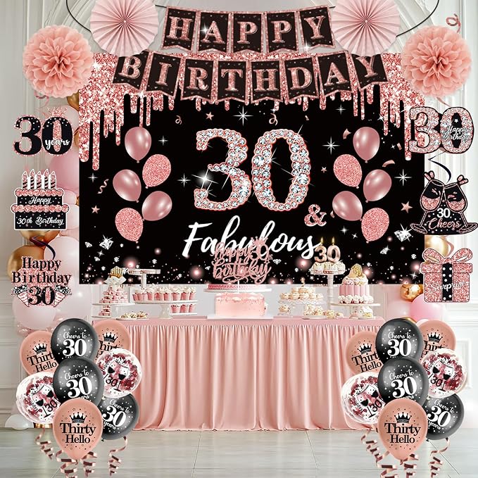 51Pcs 30th Birthday Decorations - Image 4