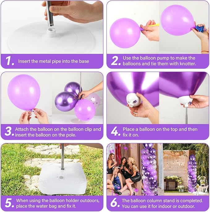 2 Sets Adjustable Balloon Column Stand Kit - Image 5