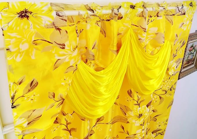 GOHD Roman Romance. Burnt-Out Printed Organza Window Curtain Treatment.Curtain - Image 5