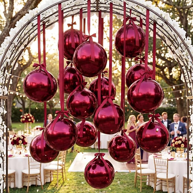 Jenaai 30 Set Round Foil Balloons Bulk 22 Inch 4d Metallic Giant Balloons Set - Image 4