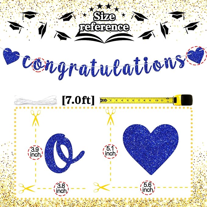 Congratulations Banner, Congrats Grad/You Did it Bunting Sign, 2025 - Image 2