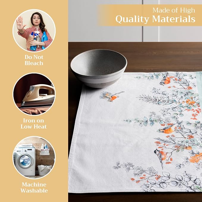 Maison d' Hermine Placemats Set of 4 Reusable 100% Cotton | Cloth Place Mats - Image 3