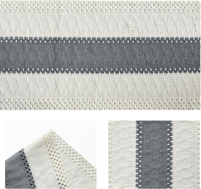 Artoid Mode Dark Grey Farmhouse Rustic Table Runner 12x72 Inch | Seasonal - Image 6