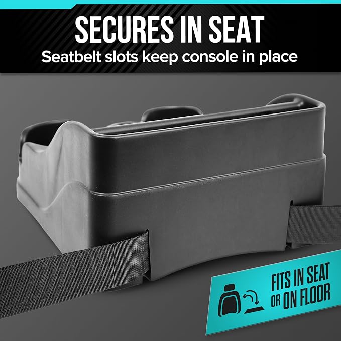 Small Center Console for Cars, Vehicle Organizer, Cup Holders, Recycled Plastic - Image 4
