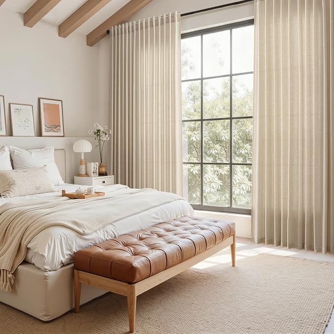 Taupe Burlywood Linen 112 Inch Curtains - Image 7
