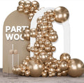 PartyWoo Metallic Gold Balloons 123pcs Chrome Gold Color 18 12 10 5 Inch | 18 by PartyWoo